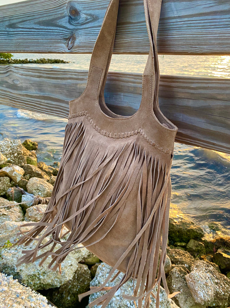 Boho purse with fringe Clearance
