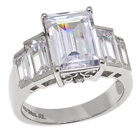 Emerald Cut Cubic Zirconia Band Ring – Connie Craig Carroll Style