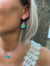 Ceremonial Kingman Turquoise Freeform Earrings