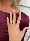 Cushion Cut Ring and Pave’ Braided Ring Jacket Two Piece Set