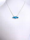 Turquoise Three Stone Pendant and Chain