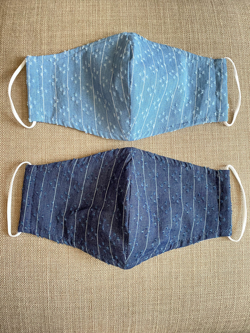 Set of two Chambray face masks  FREE SHIPPING