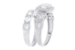 Round, Cushion Cut and Baguette Two piece Cubic Zirconia set