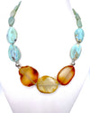 “Mint to Be” Amazonite, Mint Jasper and Carnelian Necklace