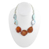 “Mint to Be” Amazonite, Mint Jasper and Carnelian Necklace