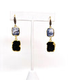 Dendrite Opal and Black Druzy Earrings